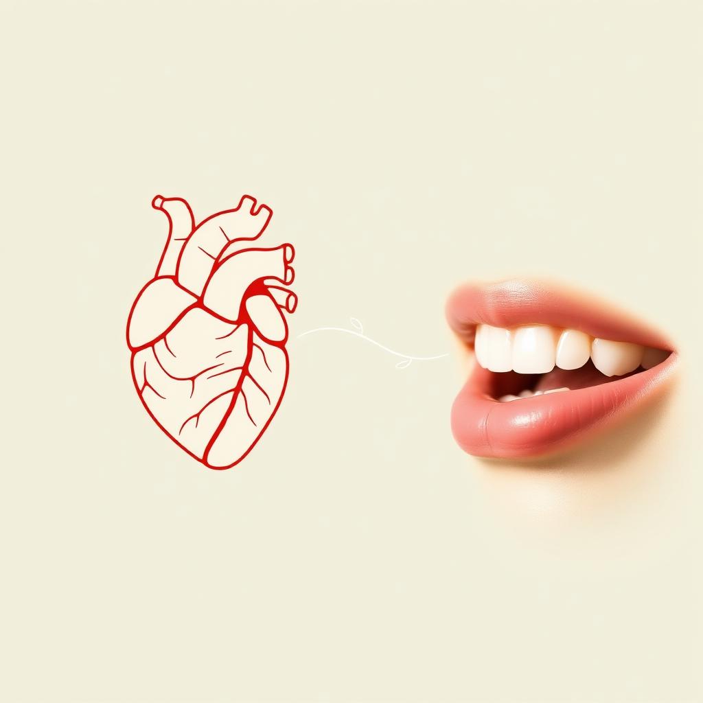 Illustration av hjärta och mun sammanlänkade
